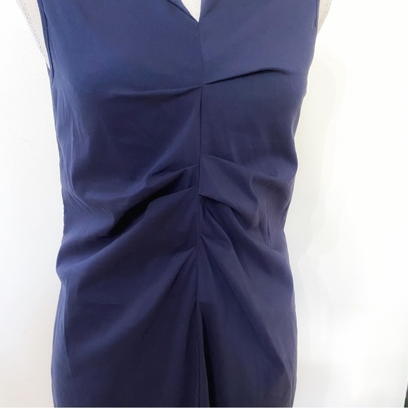 VERONIQUE MILJKOVITCH DESIGNER NAVY CINCHED SLEEVELESS BODYCON MINI DRESS - XS - Picture 5 of 9
